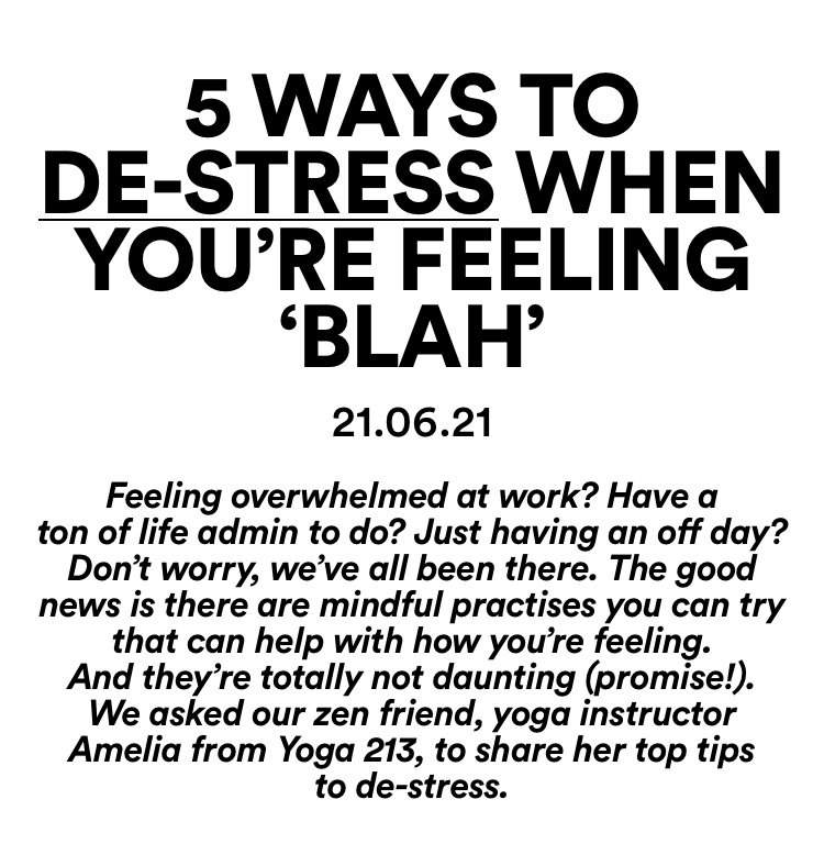 5 Ways To De-Stress When You're Feeling Blah