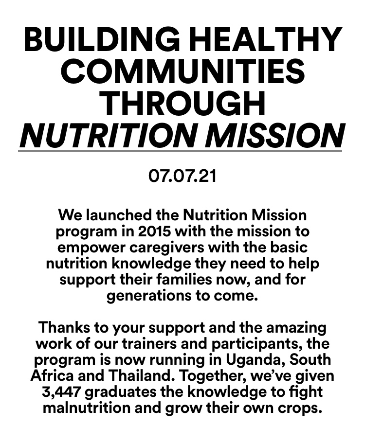 Building Healthy Communities through Nutrition Mission
