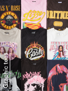 Graphic Tees. Click to shop.