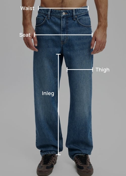 Men's Jeans. How to measure for the perfect fit.