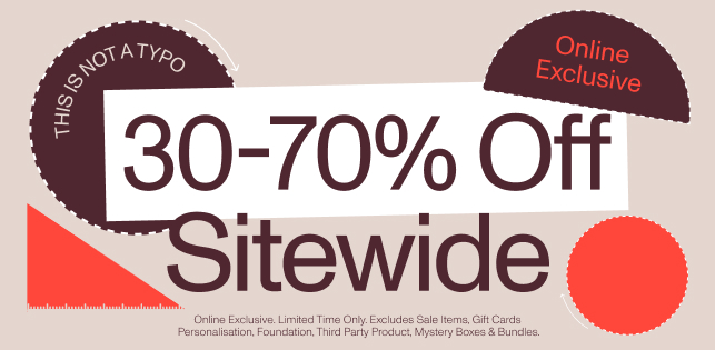 This Is Not A Typo. 30-70% Off Sitewide.