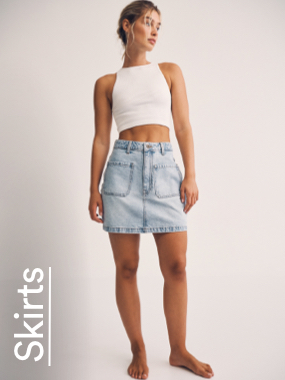 Women's Denim Skirts. Click to shop.