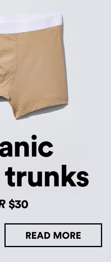 Organic Cotton Trunks 3 For $30 | Click to Read More.