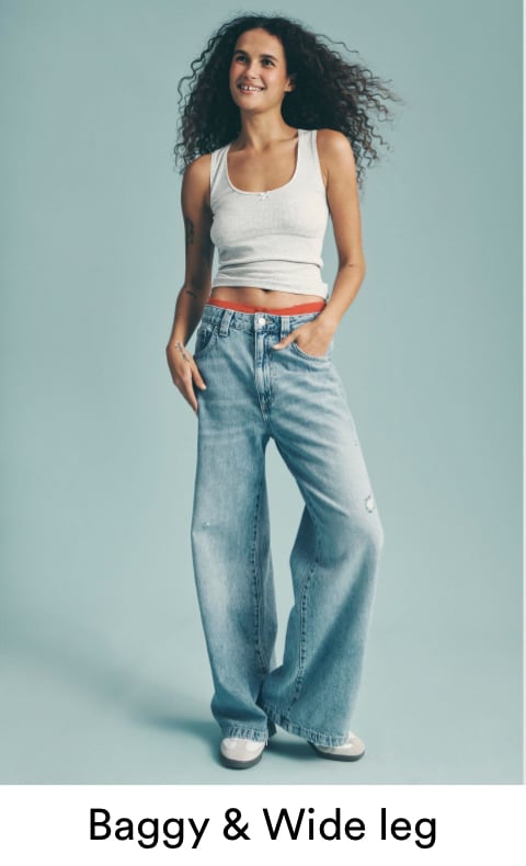 Baggy and Wide Jeans. Click to shop.