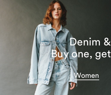Denim & Trousers Buy One, Get One 50% off. Click To Shop Women.