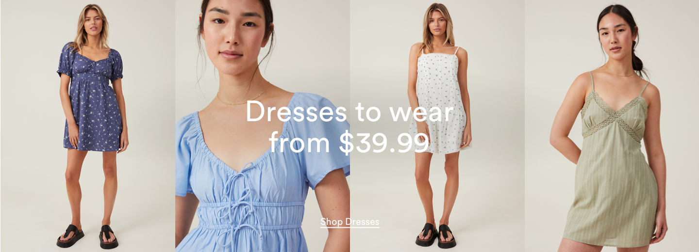 Dresses to wear from $39.99