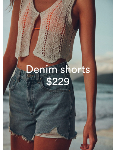 Denim Shorts $349. Click To Shop