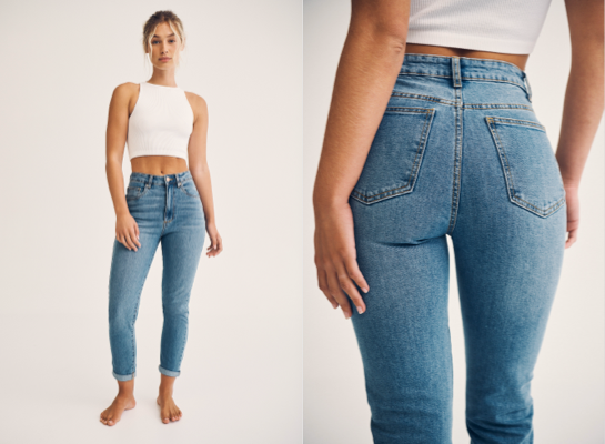 Women's Mom Jeans. Click to Shop.