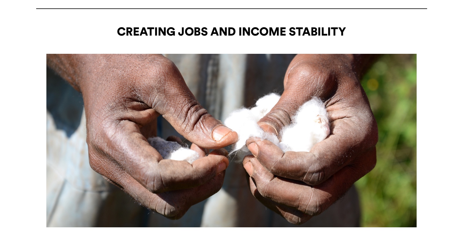 Creating Jobs And Income Stability.
