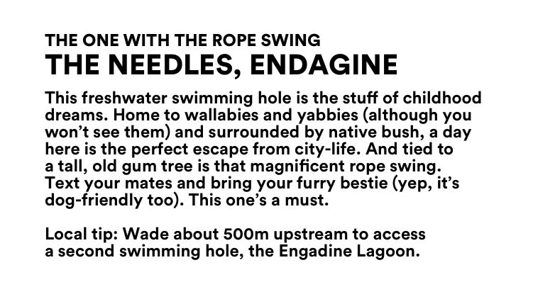 The Needles, Endagine.