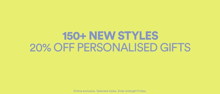 20% Off Personalised Gifts. Click To Shop. T&Cs Apply