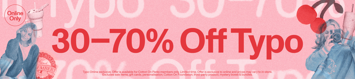 30-70% off typo. Online only.
