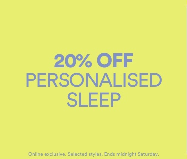 20% Off Personalised Sleep. T&Cs Apply