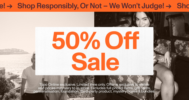 50% Off Sale.