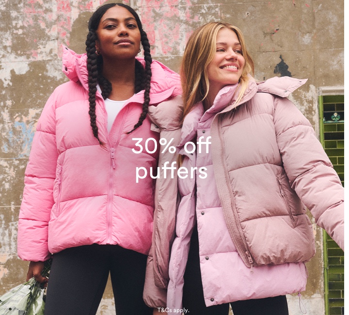 30% Off Puffers. Click to Shop.