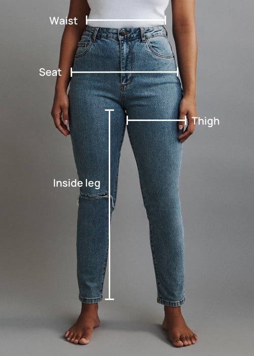 Women's Jeans. How to measure for the perfect fit.