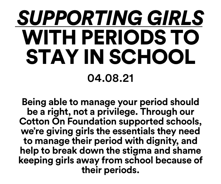 Supporting Girls with Period Stay in School.