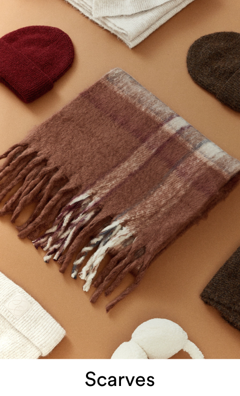Scarves. Click to shop.