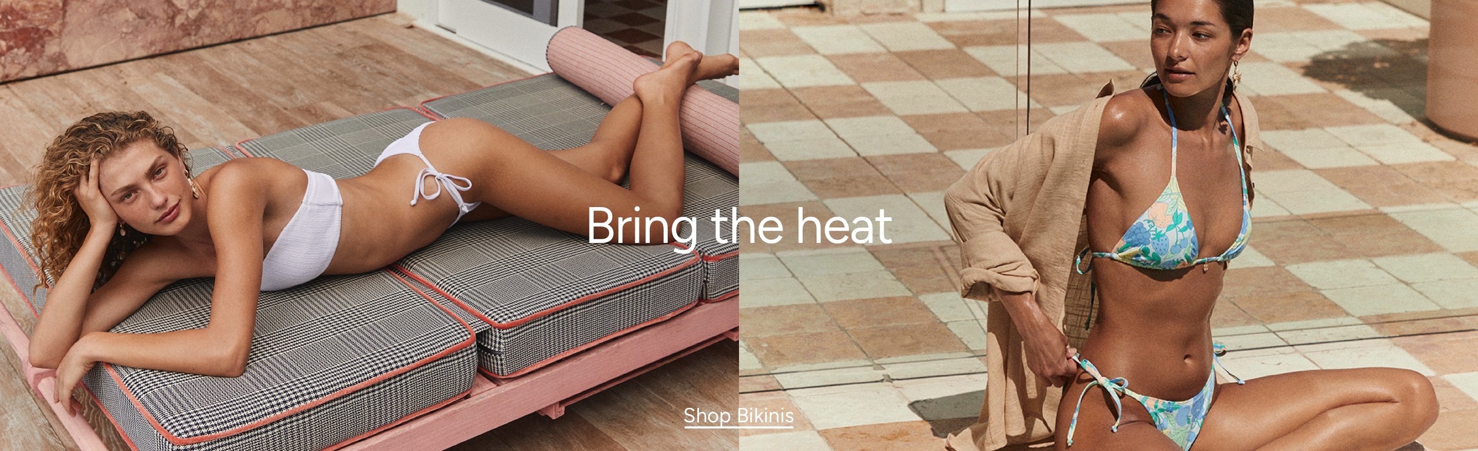 Bring the heat. Shop bikinis.