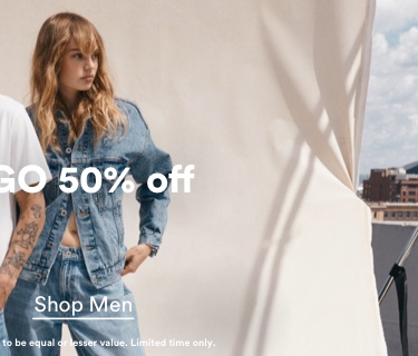 Denim BOGO 50% Off. Men's Denim. Click to Shop Now.
