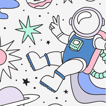 Space Colouring Sheet Downloadable
