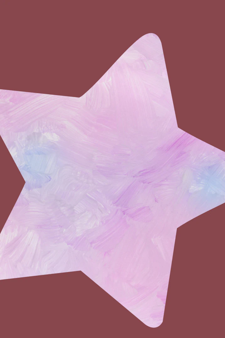 Burgundy background with pink star design