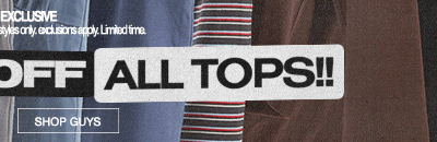 Buy One, Get One 50% Off All Tops!