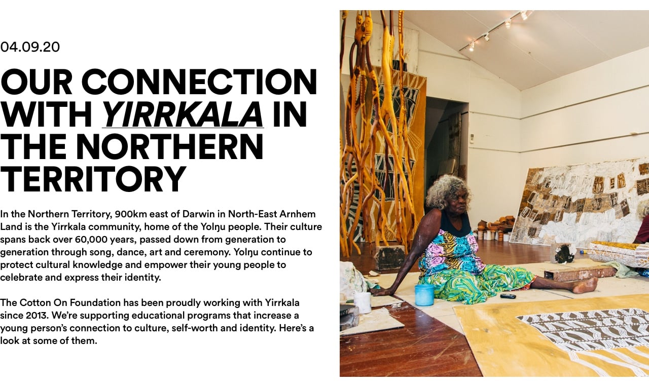 Doing Good. Our Connection with Yirrkala in the Northern Territory.