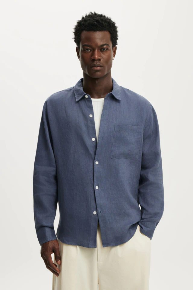 Relaxed Linen Long Sleeve Shirt R$329,90