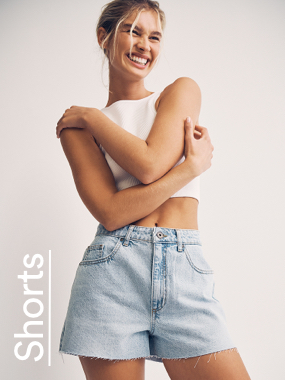 Women's Denim Shorts. Click to shop.
