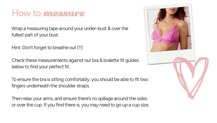 Lingerie Fit Guides, Bra Fitting Guide