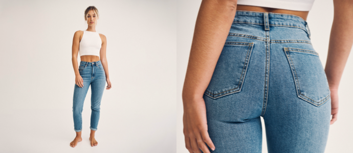 Women's Mom Jeans. Click to Shop.