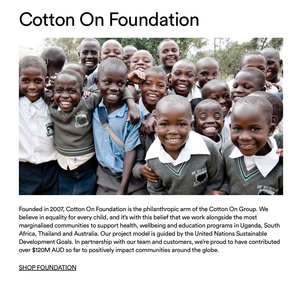 Cotton On Foundation. Grab a life-changing Foundation item today. Click to shop.