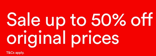 All Sale 50% Off Original Prices. T&C's Apply. Click To Shop Womens.