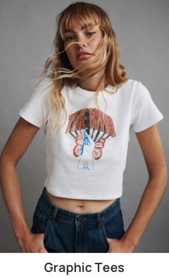 Women's Graphic Tees. Click to shop.