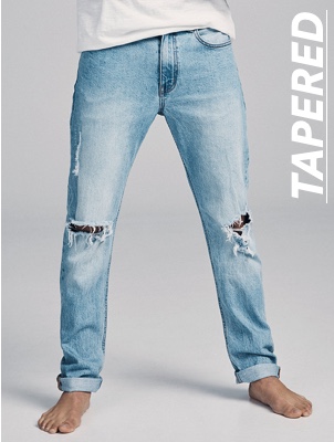 super skinny tapered jeans