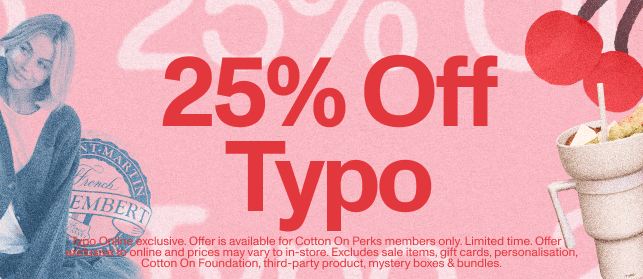 Typo Frenzy. 25% Off Online. Shop Now.
