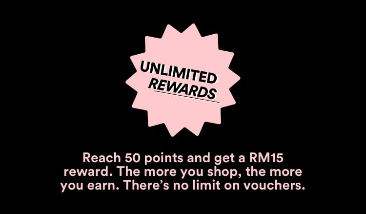 Unlimited Rewards: Reach 100 points and get a RM15 reward.