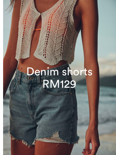 Denim Shorts RM189. Click To Shop