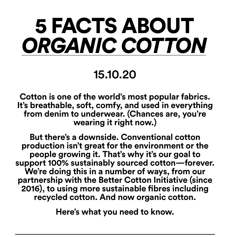 5 Facts About Organic Cotton