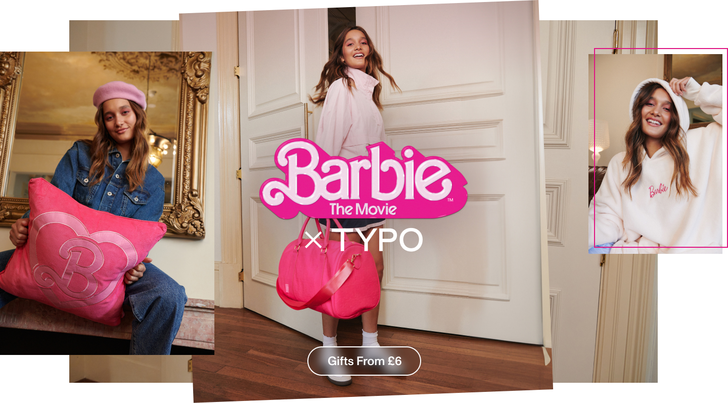 Barbie x Typo. Gifts from £6.