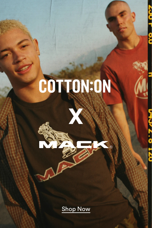 Cotton:On x MACK. Click to shop now.