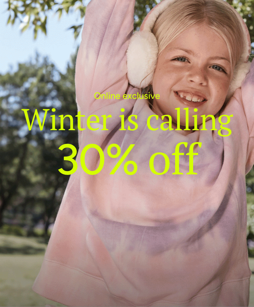 Winter is calling. 30% off.