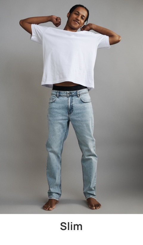 Slim Jeans. Click to shop.