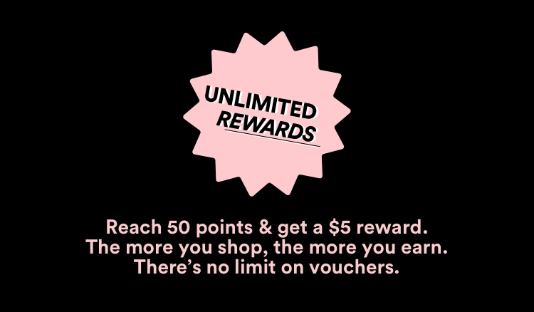 Unlimited Rewards: Reach 50 points and get a $5 reward.