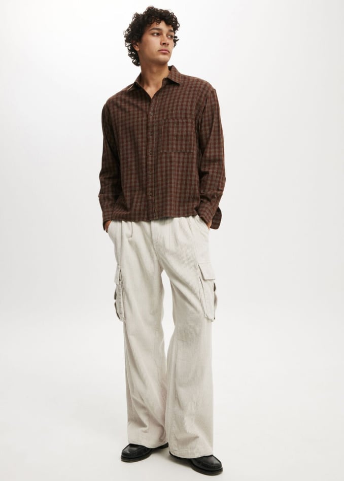 Baggy Pleat Cargo Pant. Click to shop