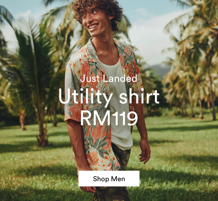 Just Landed Utility Shirt RM119. Click to Shop Men's New Arrivals.