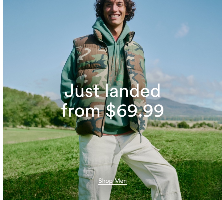 Just landed from $69.99. Click to Shop Men's New Arrivals.