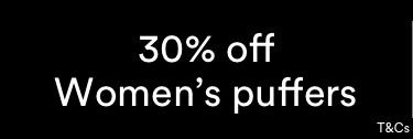 30% off women's puffers. Click to shop.