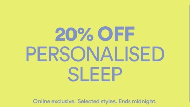 20% Off Personalised Sleep. T&Cs Apply
